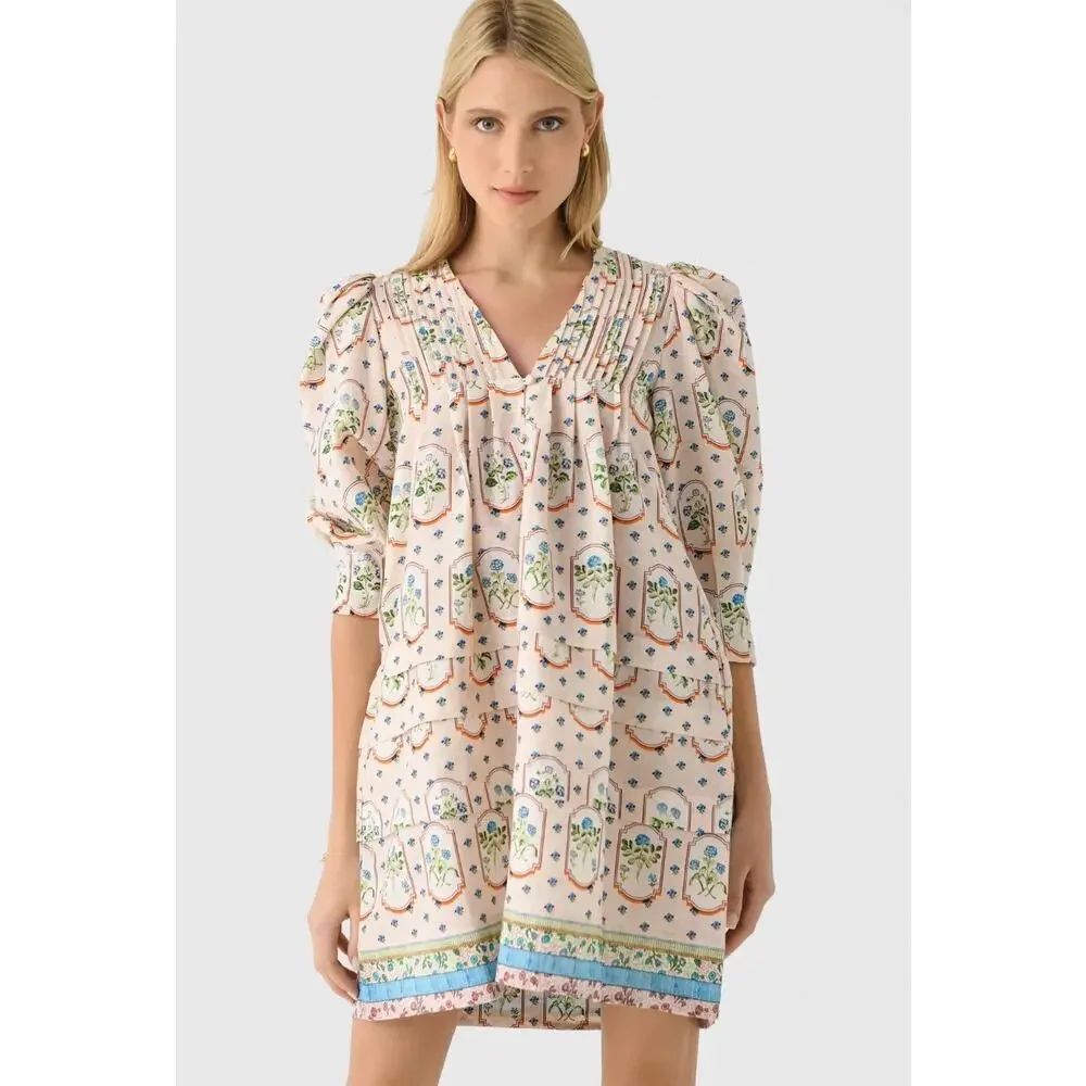 Hunter Bell Camie Mini Dress in Pastel Botanicals Women’s Sz. M